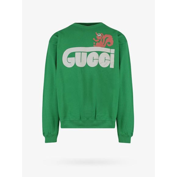 Gucci | Sweaters | Gucci Man Cotton Sweatshirt With Frontal Logo | Poshmark